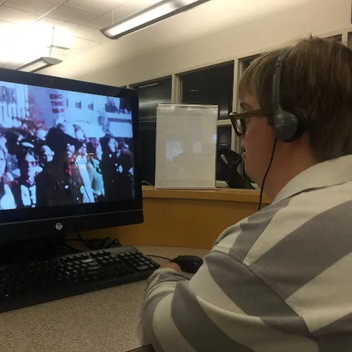 OIS Student on Computer